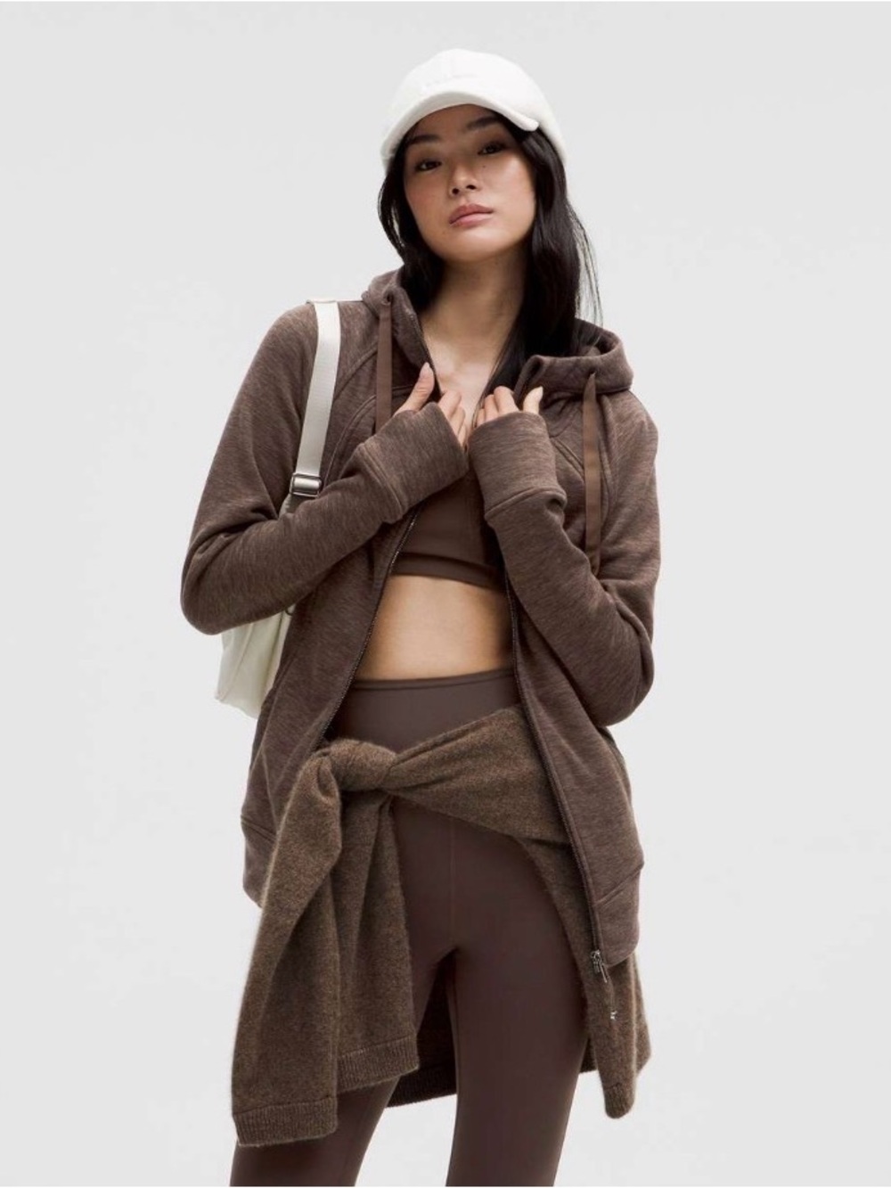 lululemon athletica Scuba “Heathered Brown” Plush Full-Zip Hoodie